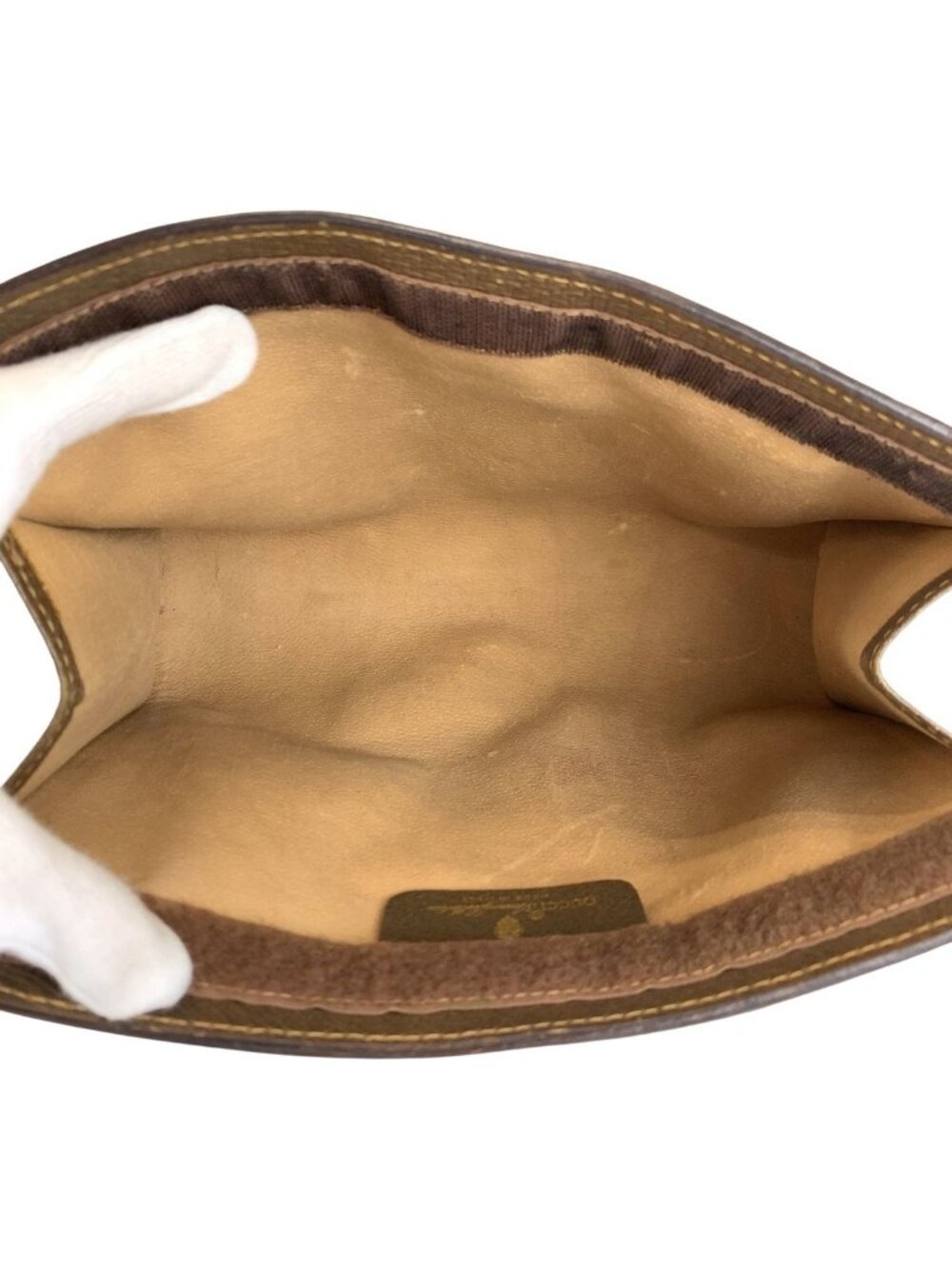 Gucci Vintage Sherry Line Beige GG Supreme Canvas Clutch - Picture 8 of 9
